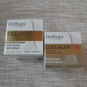 ■Collagen 24K Anti-Aging Day & Night Cream NWT Size:1.7 oz Delfani Milano